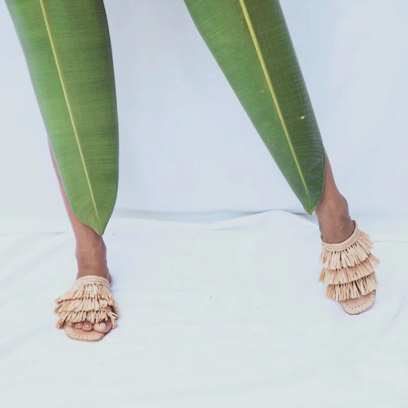 Massa, sustainable, handmade flats made from natural materials by Bulibasha
