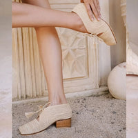 Iften, sustainable, handmade heels made from natural materials by Bulibasha