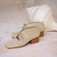 Iften, sustainable, handmade heels made from natural materials by Bulibasha