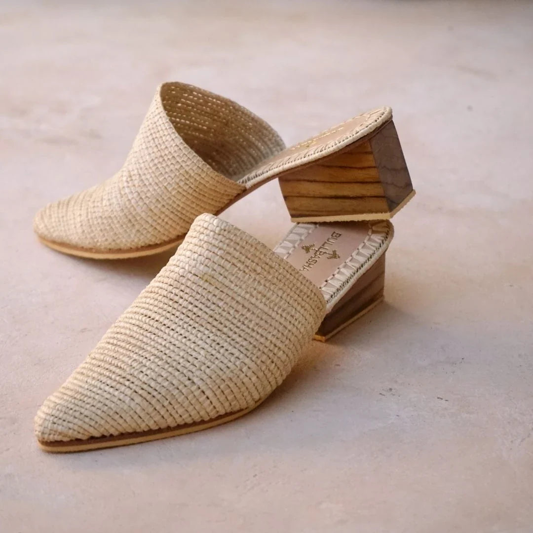 Sura, sustainable, heels made from natural materials by Bulibasha