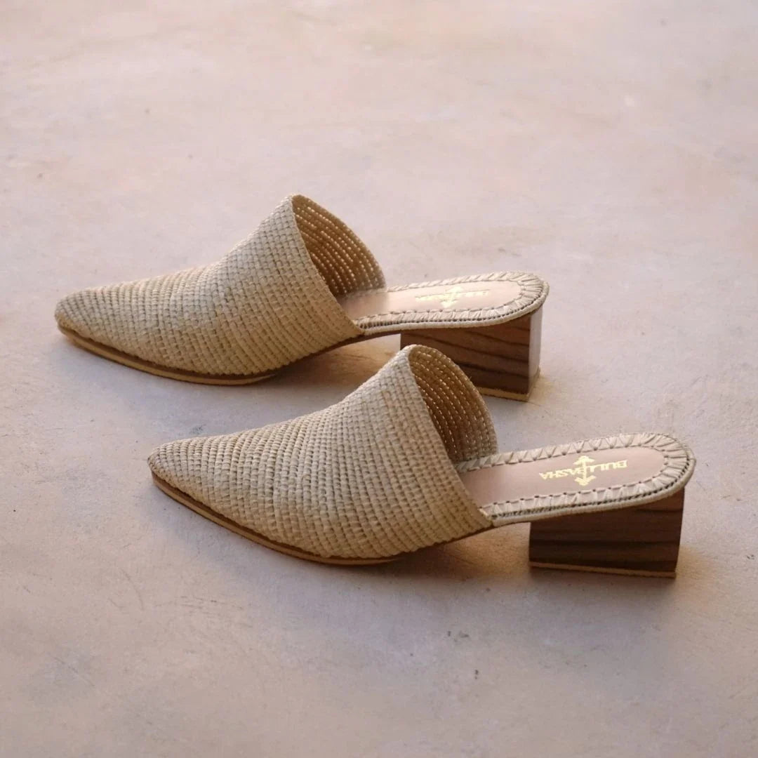 Sura, sustainable, heels made from natural materials by Bulibasha