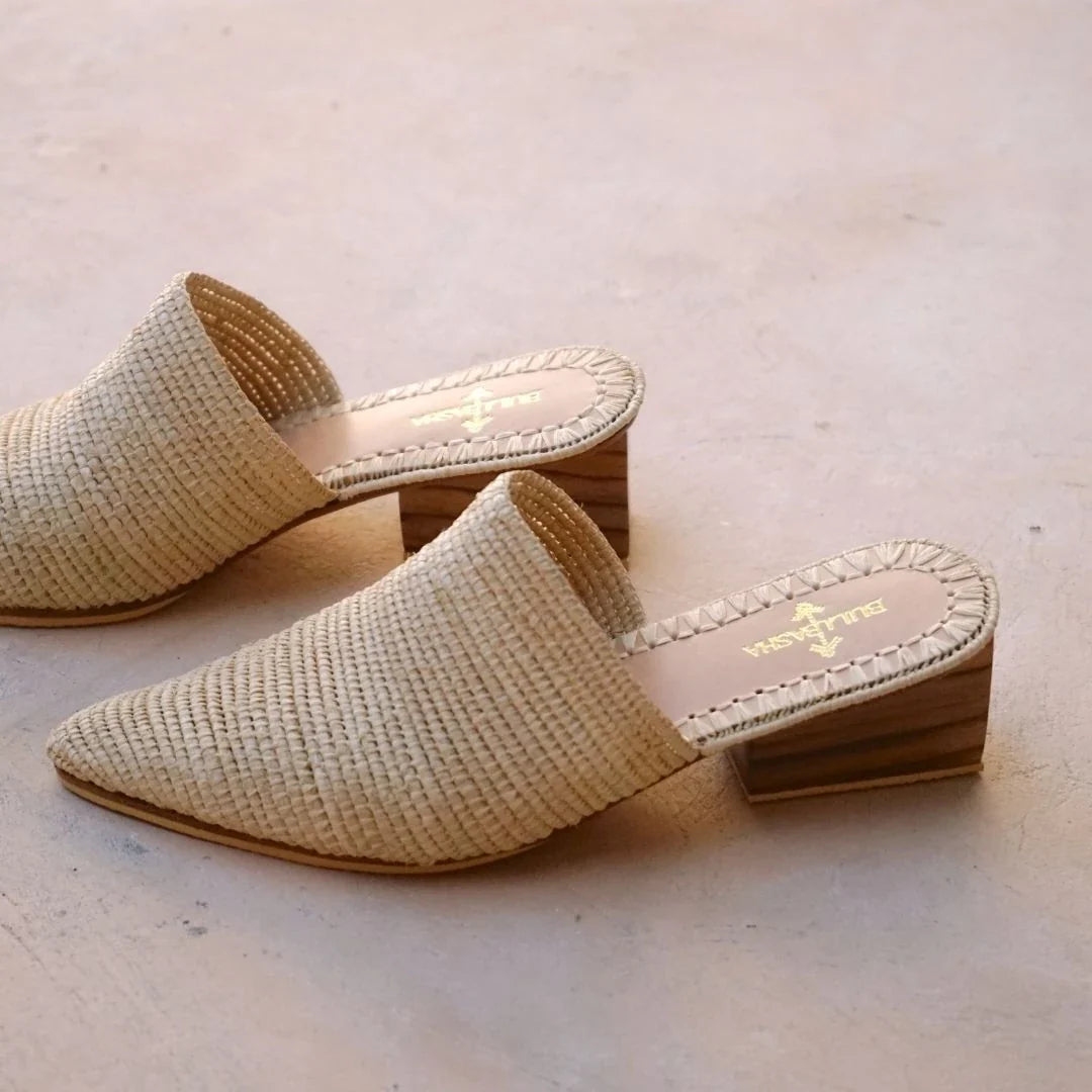 Sura, sustainable, heels made from natural materials by Bulibasha