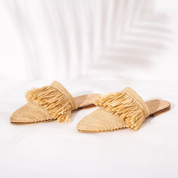 Aderfi Women's Slides Natural Beige