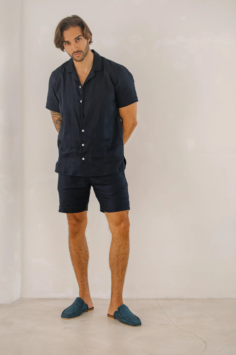 Munatas Midnight Blue, sustainable, handmade sandals made from natural materials by Bulibasha