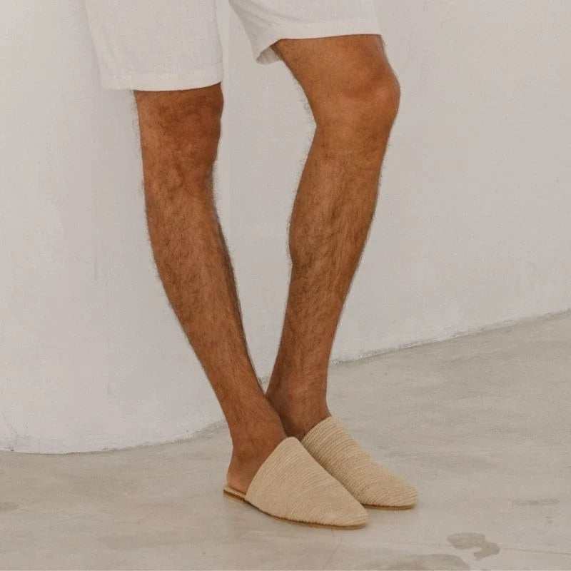 Slip On Neutral, sustainable, sandals made from natural materials by Bulibasha