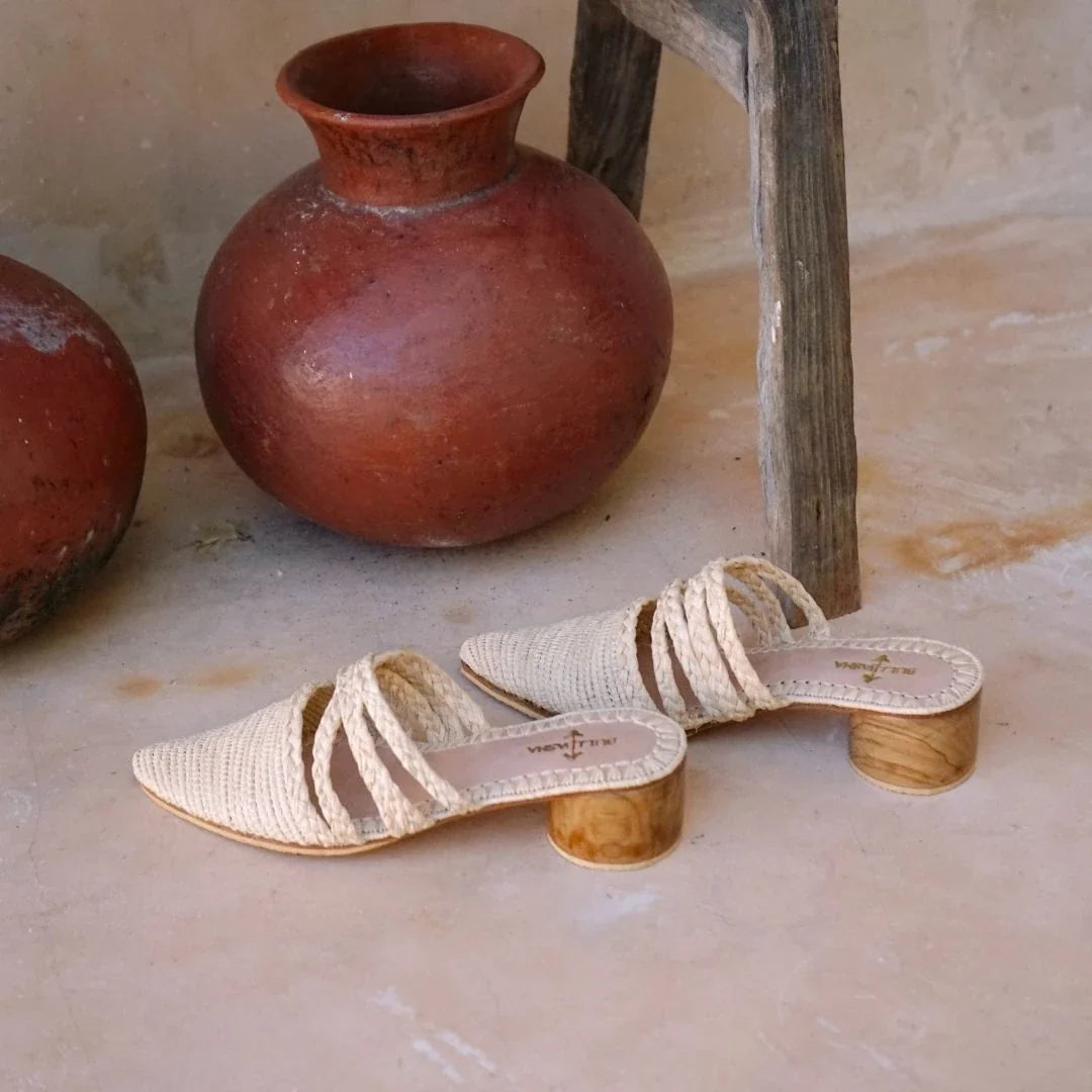 Thiyya, sustainable, heels made from natural materials by Bulibasha