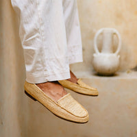 Meddur Men's Loafers Natural Beige