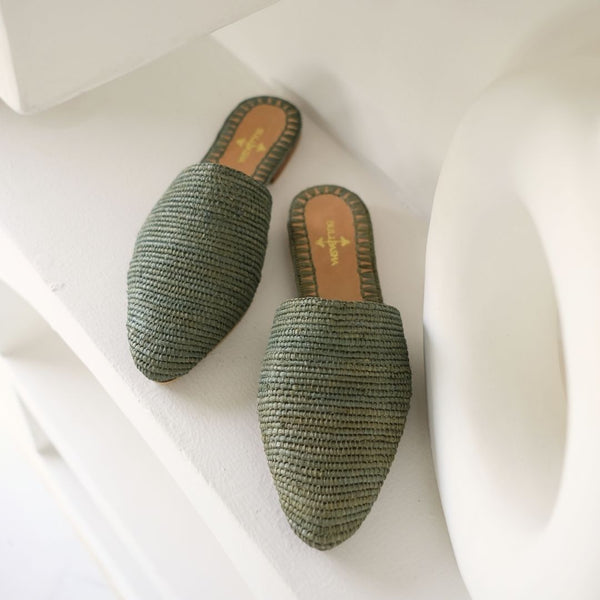 Babouche Women's Slip-Ons Green