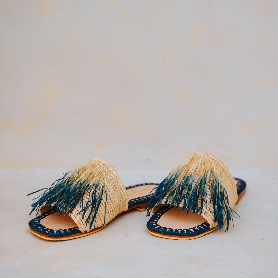 Basha Nour Women's Slides Blue