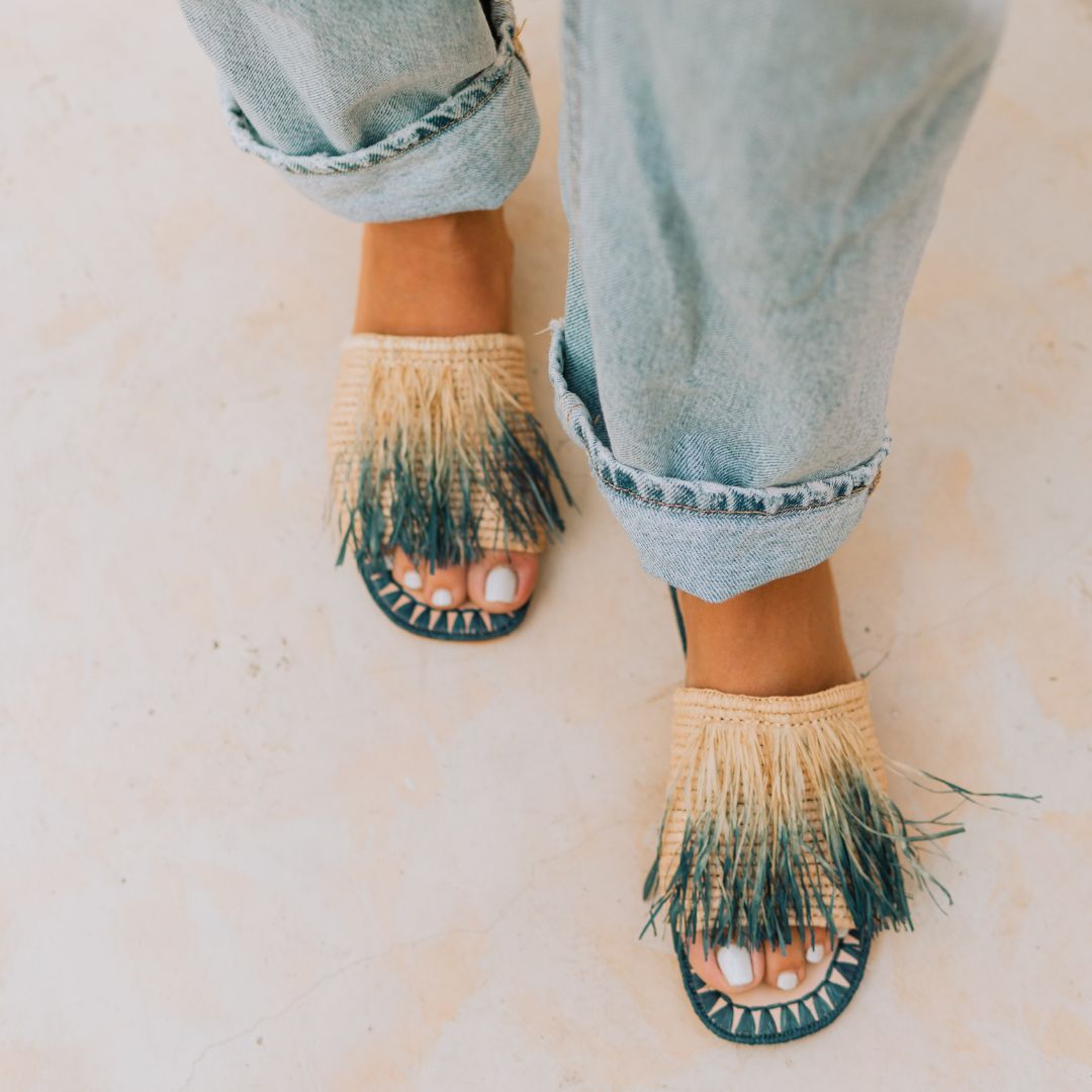 Basha Nour Women's Slides Blue